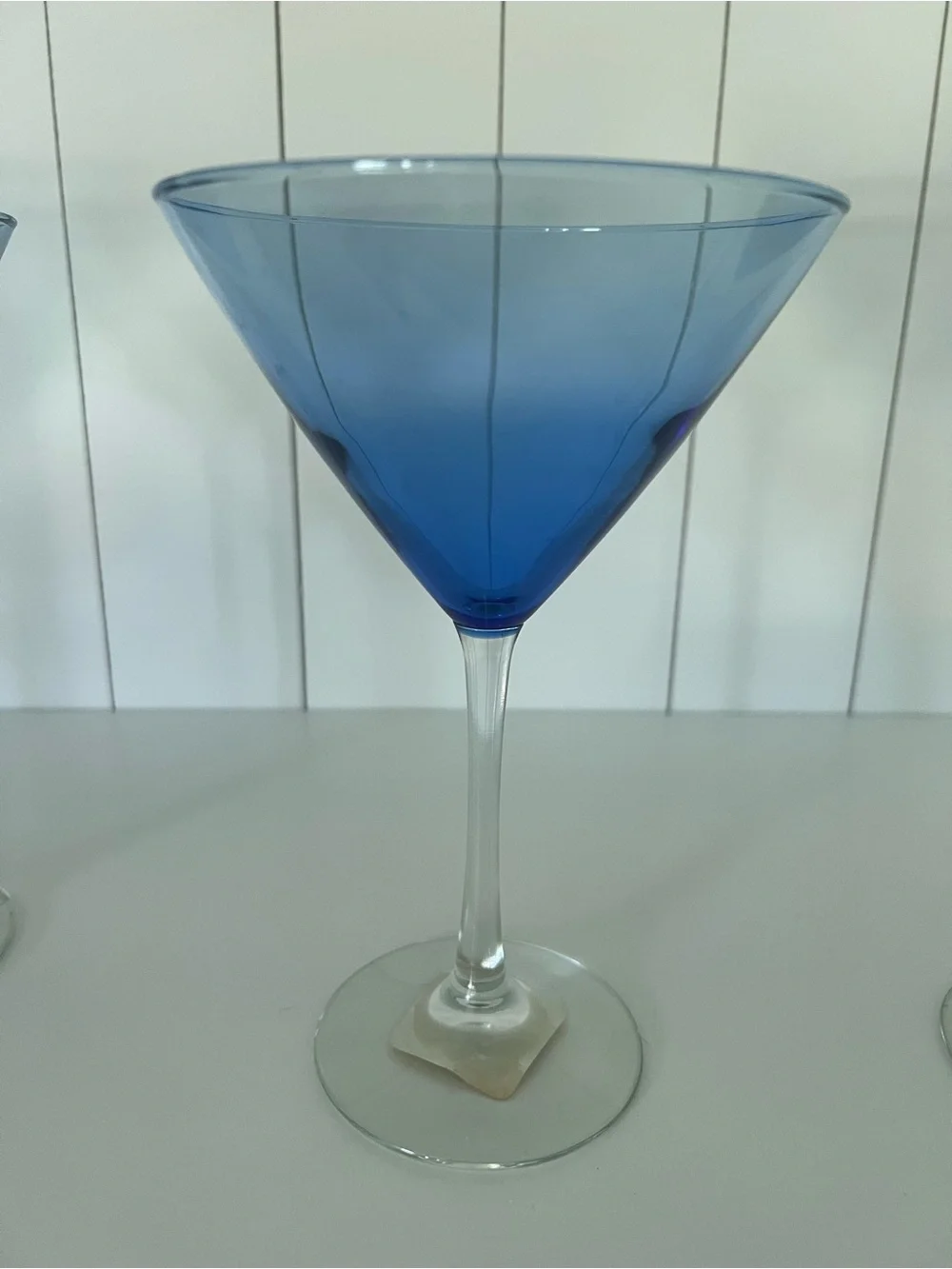 Blue Ombre Martini Glasses - Set of 4